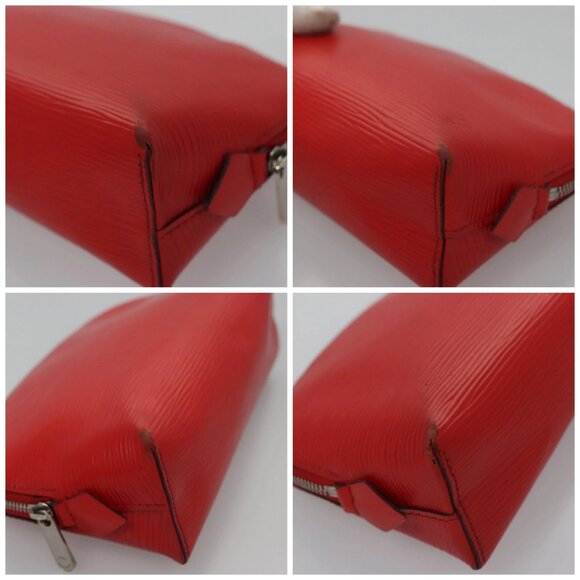 LOUIS VUITTON Epi Pochette Cosmetic PM Pouch Red M41114 LV Auth 112898 - Picture 14 of 16